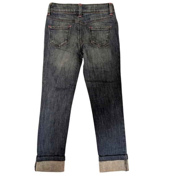 NWT Gymboree Girls Skinny Blue Jeans With Pink Accents Cotton Size 4T - Picture 3 of 7